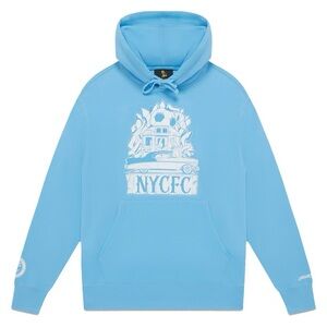 Men's New York City FC OVO x Mister Cartoon Sky Blue Pullover Hoodie